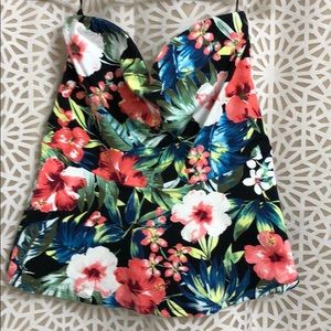 Floral halter top